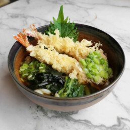 soupe de nouille au tempura de gambas